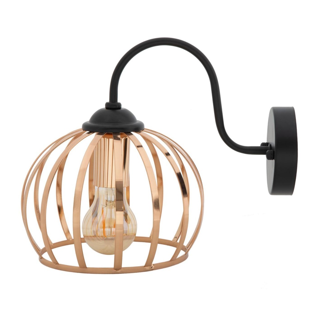 Fali lámpa, gömb alakú búrával, réz - CAMPANULE