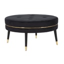 Bársony hatású ülöke, arany díszítéssel, fekete - VIA