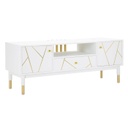 Arany mintás kétajtós TV állvány, fiókkal - ECLAIRS