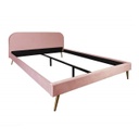 Art déco bársony franciaágy keret, 140x200 cm, rózsaszín   - ARCHIMEDE