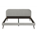 Art déco bársony franciaágy keret, 160x200 cm, szürke - ARCHIMEDE