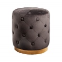 Chesterfield bársony ülőke, sötétbarna - TOUR D'ARGENT