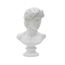 Férfi mellszobor asztali dekoráció, fehér - SPARTE