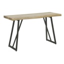 Konzolasztal, fém lábakkal, tölgy - BAO