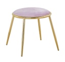 Kerek párnázott ülőke, pasztell rózsaszín-arany - SPOT