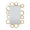 Körökkel díszített falitükör, arany - JONGLEUR