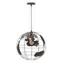 Földgömb alakú mennyezeti lámpa, sötétbarna - GLOB