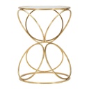 Kerek lerakóasztal, félgömbös lábbal, arany - HANNA