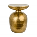 Fordított kupa alakú asztal, szegecselt, arany - BONZ