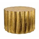 Hullámos oldalú asztal, szegecselt, arany - BAOBAB