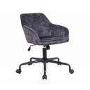 Irodai fotel, csíkozottan steppelt, sötétszürke - UPMAN