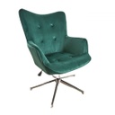 Irodai fotel, ezüst lábbal, fenyőzöld - COHIBA