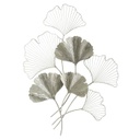 Ginkgo biloba fali dekoráció, ezüst - GINGKO