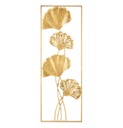 Ginko biloba fali dekoráció, arany keretben, arany - GINGKO