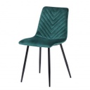 Halszálka mintás bársony étkezőszék, olajzöld - WIND