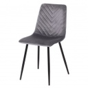 Halszálka mintás bársony étkezőszék, világosszürke - WIND