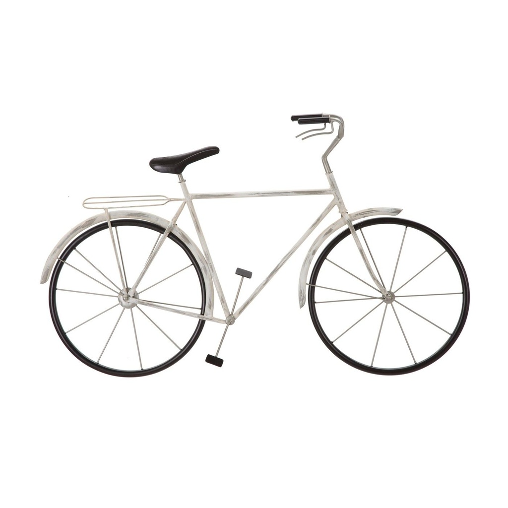 Kerékpár alakú fali dekoráció, fehér-fekete - A VELO