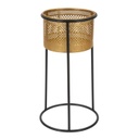 Kocka mintás virágállvány, arany - THAIS