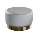 Modern bársony ülőke, arany talppal, ezüstszürke - OLIVETTI