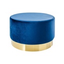 Modern bársony ülőke, arany talppal, királykék - OLIVETTI