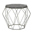 Márvány gyémánt alakú dohányzóasztal, fekete - DIAMANT