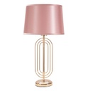 Modern asztali lámpa, ovális mintájú vázzal, rózsaszín-arany - MANUREVA