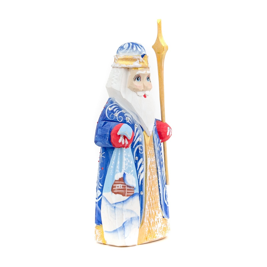 Mikulásos asztali dísz, pásztorbottal, sötétkék - ROI MAGE