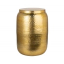 Ovális alakú asztal, szegecselt, arany - MOHITO