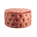 Tárolós chesterfield bársony ülőke, rózsaszín - VERSAILLES