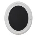 Ovális alakú krétatábla, keretezett, fehér - OVALINE