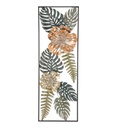 Pálmaleveles fali dekoráció, fekete keretben, zöld-réz - LES PRECIEUSES