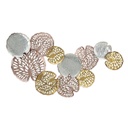 Tavirózsa leveles fali dekoráció, arany-réz - WATER LILY