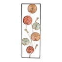 Tavirózsa leveles fali dekoráció, fekete keretben, menta-narancssárga - LILY BRANCHE