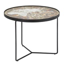 Világtérképet ábrázoló dohányzóasztal, fekete - TERRA