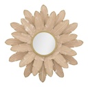 Virág alakú kerek falitükör, 64,5 cm, halványrózsaszín - MARGUERTE
