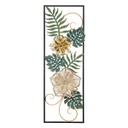 Trópusi növényes fali dekoráció, fekete keretben, zöld jobbos - PRECIEUSES