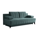 2 személyes ágyneműtartós kanapé, ágyazható, zöld - GRACE