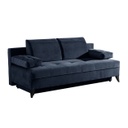 2 személyes ágyazható kanapé, ágyneműtartós, sötétkék - BONTON