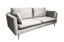 2 személyes bársony kanapé, ezüstszürke - URBAIN