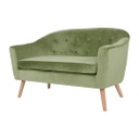 2 személyes bársony kanapé, olívazöld - STOCKHOLM