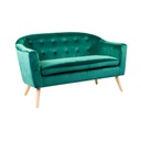 2 személyes bársony kanapé, sötétzöld - STOCKHOLM