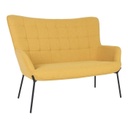 2 személyes steppelt kanapé, sárga - URBAIN