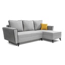 3 személyes kinyitható kanapé, világosszürke - ROMULUS