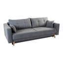 2 személyes kinyitható kanapé, szürke - CHAMADE