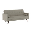 2 személyes kinyitható szövet kanapé, szürkésbarna - TAIGA