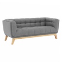 2 személyes tűzött kanapé, szürke - STANLEY