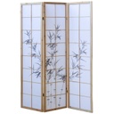 3 részes paraván, bambuszág mintával, natúr - JAPONICA