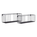 Acél rácsos falipolc szett, 2 db, fekete - CAGES