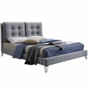 Ágy osztott háttámlával, szürke 180 x 200 cm  - DOUBLON