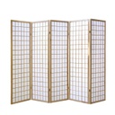 5 részes paraván, keleti stílusú, natur - LUCARNE